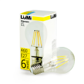 Żarówka filament LED E27 - duży gwint A60 6W=60W 600lm biała ciepła
