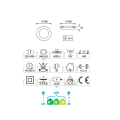 Oprawa wpuszczana downlight LED 19W okrągły ID2881