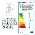 Zewnętrzna lampa ścienna z czujnikiem zmierzchu IP44 RAD-40