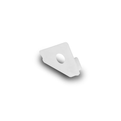 Zaślepka do profilu PCV CORNER biała z otworem 3124