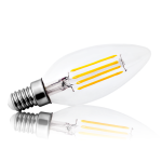 Żarówka filament C35 LED E14 - mały gwint 4W=40W 480lm biała ciepła
