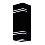 Zewnętrzny kinkiet ścienny 2xGU10 IP44 KAZAMI.B czarny