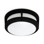 Lampa zewnętrzna ścienna sufitowa SISTON czarna