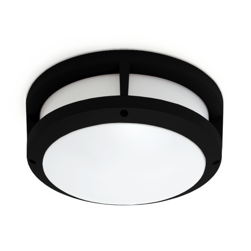 Lampa zewnętrzna ścienna sufitowa SISTON czarna