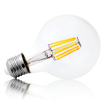 Żarówka LED filament G80 E27 - duży gwint 8W=80W 850lm biała ciepła