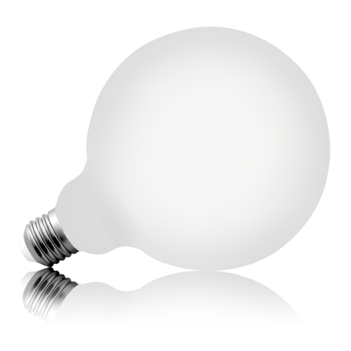 Żarówka LED filament E27 G125 mleczna 8W=80W biała ciepła