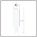 Żarówka LED G4 24xSMD 3014 1.5W biała ciepła