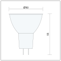 Żarówka LED MR16 Gu5.3 4W=40W 350lm biała zimna