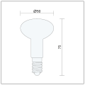 Żarówka filament LED R50 E14 - mały gwint 4W=35W 400lm biała ciepła 
