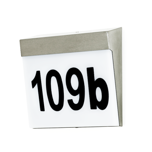 Kinkiet zewnętrzny z numerem domu E27 NEVILLE INOX 