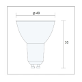 Żarówka SMD LED GU10 7W=55W 525lm biała dzienna
