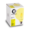 Żarówka LED filament E27 G125 duża bańka 8W=80W biała ciepła AMBER