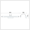 Lampa  ścienna nad lustro obraz 8W długość 50cm GALERY.2