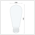 OBSERWUJ Żarówka LED E27 Filament 8W Edison ST64