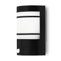 MEGAN S.  lampa elewacyjna z czujnikiem ruchu i zmierzchu IP44 BK