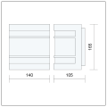 MEGAN  lampa elewacyjna IP44 BK