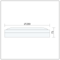 Lampa sufitowa LED 18W IP65 średnica 23cm NEVA 