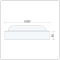 Lampa sufitowa plafon LED 18W IP54 MONZA 