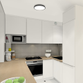 Plafon LED lampa sufitowa 2x E27 34 cm ROMI czarna