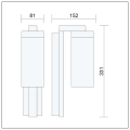 Lampa zewnętrzna ścienna  IP44 MODI