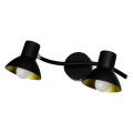 Lampa sufitowa kinkiet spot loft skandynawski 2x E14 BK 