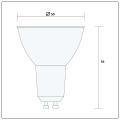 Żarówka SMD LED GU10 7W=55W 560lm biała ciepła