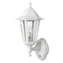 Lampa ścienna ERANO-S z czujnikiem ruchu i zmierzchu IP44 biała