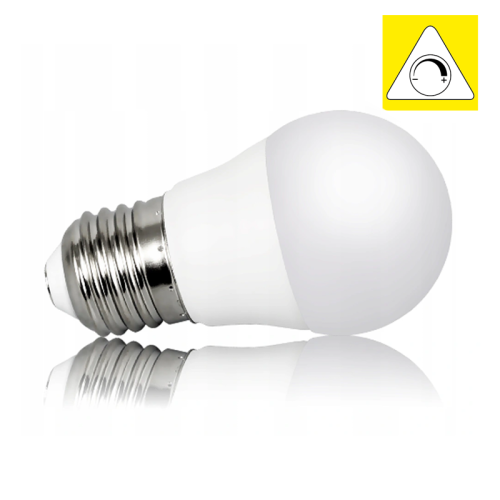 Żarówka LED E27 - duży gwint G45 6W=50W 500lm biała ciepła ściemnialna 
