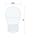 Żarówka LED E27 - duży gwint G45 6W=50W 500lm biała ciepła ściemnialna 