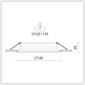 Panel LED wpuszczany podtynkowy PIRES 12W CCT
