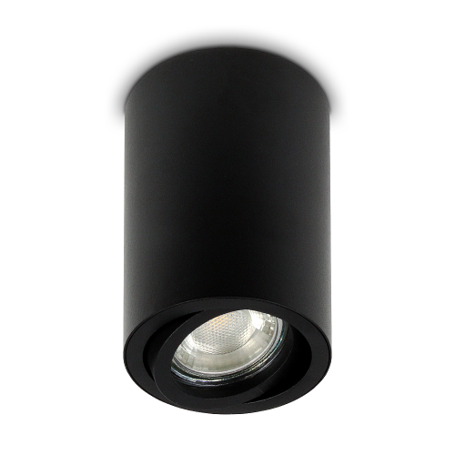Ruchoma oprawa natynkowa średnica 7 cm GU10 ROLER-B czarny