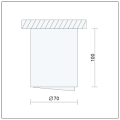 Ruchoma oprawa natynkowa średnica 7 cm GU10 ROLER-B czarny