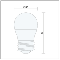 Żarówka SMD LED G45 E27 duży gwint 8W=60W 350lm neutralna