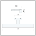 WYPRZEDAŻ Lampa LED nad szafkę lustro 8W IP44 230V DENIS A czarna