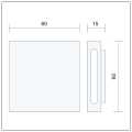 WYPRZEDAŻ Dekoracyjna lampa ścienna 6cm x 6cm LED LEDia-11 1W 230V biała 4000K