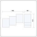 WYPRZEDAŻ Lampa ścienna LED LEDia-17 2W 230V 4000K aluminium