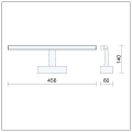 WYPRZEDAŻ Lampa łazienkowa nad lustro LED 12W regulowana 60 cm IP44 MONI chrom