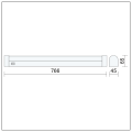 Lampa łazienkowa nad lustro z wyłącznikiem LED 20W IP44 ULKE