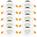 Zestaw 10x oprawa sufitowa lampa downlight wpuszczana średnica 9,5 cm MOKI LED 5W