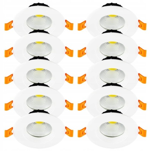 Zestaw 10x oprawa sufitowa lampa downlight wpuszczana średnica 9,5 cm MOKI LED 5W