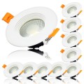 Zestaw 10x oprawa sufitowa lampa downlight wpuszczana średnica 9,5 cm MOKI LED 5W