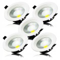 Zestaw 5x oprawa sufitowa lampa downlight wpuszczana średnica 13 cm MOKI LED 10W