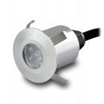 Oświetlenie schodowe oczko LED 0.5W 230V IP65 WEZYR ALU