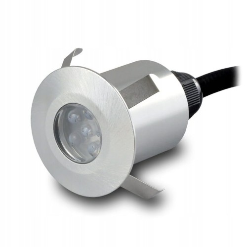 Oświetlenie schodowe oczko LED 0.5W 230V IP65 WEZYR ALU