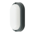 Owalna lampa elewacyjna LED 12W IP54 METEOR szara