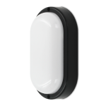 Owalna lampa elewacyjna LED 12W IP54 METEOR czarna