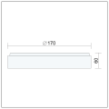Okrągła lampa ścienno sufitowa LED 18W IP54 KLASTO 18W szara