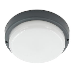 Okrągła lampa ścienno sufitowa LED 18W IP54 KLASTO 18W szara