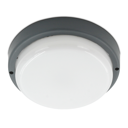 Okrągła lampa ścienno sufitowa LED 18W IP54 KLASTO 18W szara