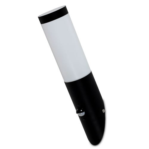 Zewnętrzny kinkiet ścienny z czujnikiem ruchu i zmierzchu IP44 MEFEZ  BK